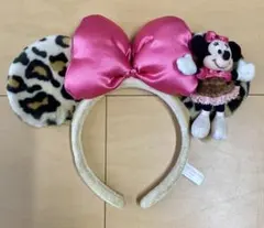 ディズニー ミニー ヒョウ柄 カチューシャ ぬいぐるみのサムネイル