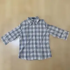 BURBERRY チェック柄 五分袖シャツ Lサイズ