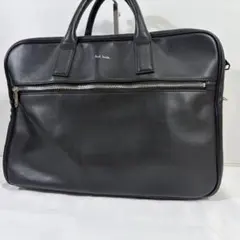 【美品】ポールスミス ビジネスバッグ PVCレザー 黒