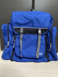 Coleman 青いリュック 多機能ポケット付き　ミニサック付き