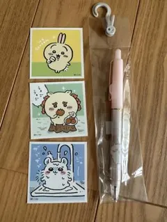 ちいかわ　ボールペン　コレクションシールおまけ付き　うさぎ　モモンガ　シーサー