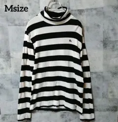 BURBERRY BLACK LABEL タートルネック Msize 刺繍ロゴ