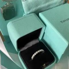 Tiffany ジャズ ダイヤモンド ベゼル リング エタニティ プラチナ