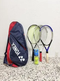 YONEXラケットバッグ・ラケット3本・ボールセット
