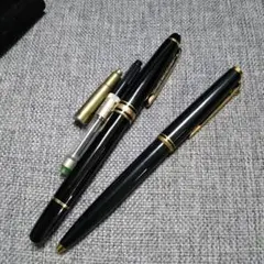 14Ｋ金先♪万年筆・ボールペンセットMONTBLANC-MEISTERSTUCK