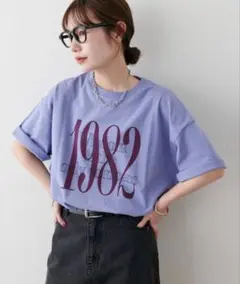 ディスコート Enlude アソート縦長ナンバーロゴ 半袖 Tシャツ パープルのサムネイル