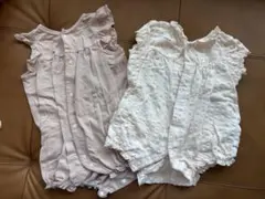 ロンパース 70cm ピンク ホワイト 2点セット