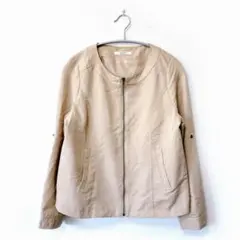 amelier アメリエル【F】ノーカラージャケット ベージュ ブルゾン 秋服