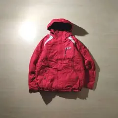 【希少レア】90s SALOMON ナイロン パーカー ジャケット 赤 ギミック