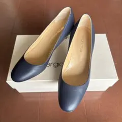限定値下げ　sergio rossi ネイビー ハイヒール パンプス