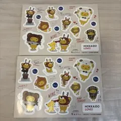 北海道公式キャラ キュンちゃん ステッカー 2枚のサムネイル