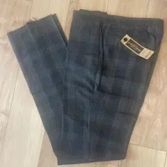 昭和レトロチェックスラックスパンツストレート未使用