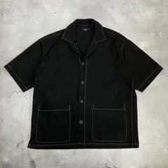 MODEX 半袖 スタンドカラー シャツ オリーブ - メルカリ