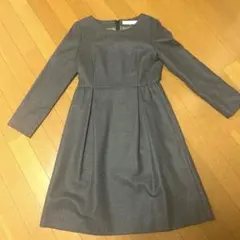 【美品】BEAUTY&YOUTH グレー ひざ丈ワンピース 長袖