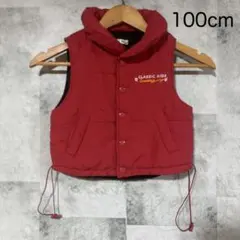 ベビー　キッズ　ベスト　中綿　ダウン　100cm レッド