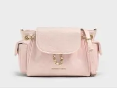 CHARLES & KEITH コットンキャンディピンク リュック バッグ - メルカリ