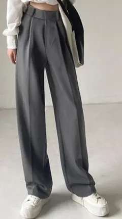 センタープレス ワイドパンツ