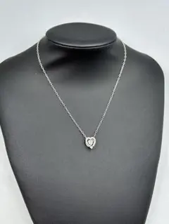 258ヴィンテージ　スワロフスキー　ハート型ペンダントネックレス
