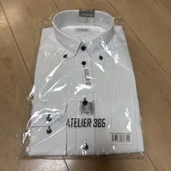 新品　アトリエ365 ドレスシャツ　ボタンダウン　M 39-82 ホワイト白