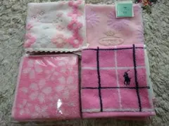 ★タグ付き未使用品★Ralph Lauren タオルハンカチ セット ピンク系