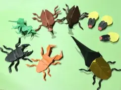 折り紙で手作り、夏の虫たち♪ ホタル付きのサムネイル