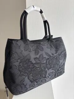 ブラックフォーマルバッグ 花柄