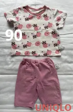 UNIQLO パジャマ　ぞうのエルマー　半袖　90 女の子