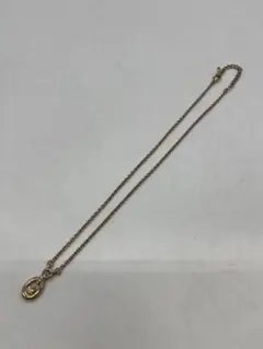 クリスチャンディオール ロゴペンダント ネックレス ロープチェーン 