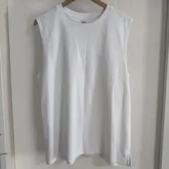 ユニクロ エアリズムコットンクルーネックT（ノースリーブ） XL ホワイト