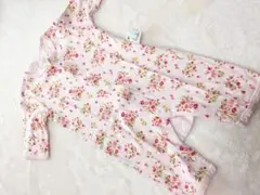 花柄ロンパース 60cm ピンク