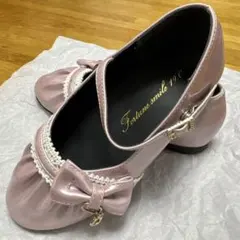 フォーマルシューズ 女の子 19cm ピンク エナメル 発表会 入学式