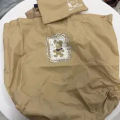 MIKIHOUSE ベージュ エコバッグ 収納ポーチ付き