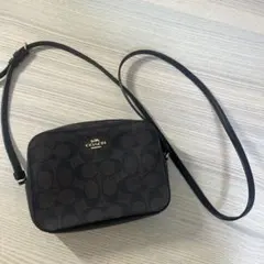 【コーチ】シグネチャー ショルダー カメラバッグ ブラウン ミニ C柄 斜めがけ