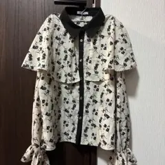 OLIVEdesOLIVE ケープ付き長袖ブラウスのサムネイル