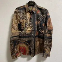 総柄 シャツ 長袖 バロックZARA好きに ③ ライオン