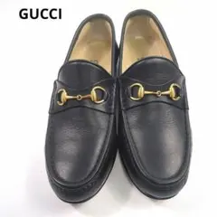 GUCCI ホースビットローファー ゴールド金具 レザー ローファー 極美品