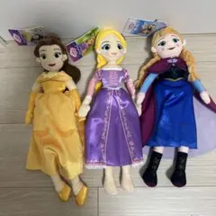新品アナと雪の女王・ベル美女と野獣 ・ラプンツェル　ぬいぐるみ