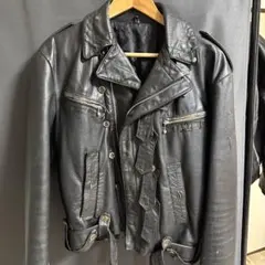 ダブルライダースジャケット ブラック