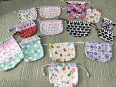 カラフルな布製巾着袋セット（2つで500円）