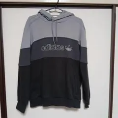 セール！男女兼用　アディダスオリジナル フード付きパーカー グレー/ブラック