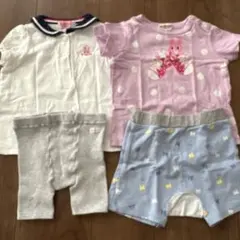 ミキハウス　シャツ、パンツ4点セット