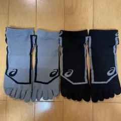 アシックス 靴下５本指 2足組 ランニングソックス 2足セット