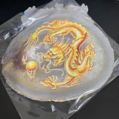 大きなメノウ(アゲート)に龍神様の絵【パワーストーン　天然石　隕石　原石】