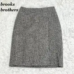 【美品】 BROOKS BROTHERS ひざ丈ラップタイトスカート 0 グレー