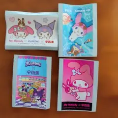 非売品　サンリオ 宇佐美 コラボ ステッカー 4種セット　マイメロ　クロミのサムネイル
