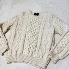 FREAK’S STORE イギリス製アイボリー ケーブルニットセーター　38