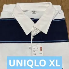 UNIQLO 半袖ラガーポロシャツ XL ホワイト