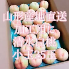 数量限定！山形産地直送 清水白桃 小玉25玉 加工用に 5キロ箱入 除草剤不使用のサムネイル