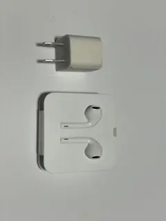 Apple純正　ACアダプタとイヤホン　iphone付属品