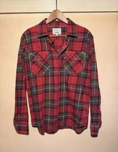 Levi's リーバイス チェックネルシャツ L 赤チェック 長袖シャツ 古着